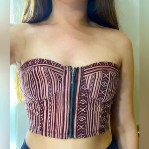 Forever 21 tube/corset zip up top